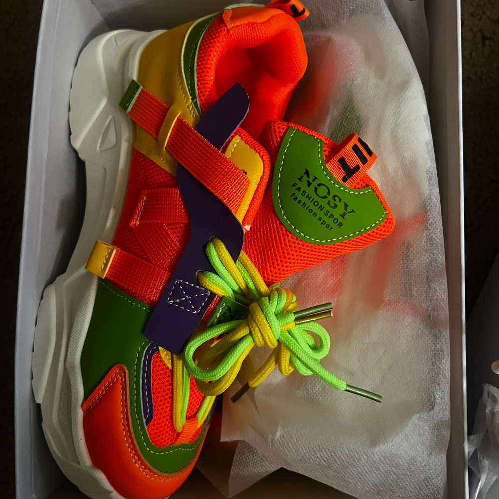 colorful tennis shoes